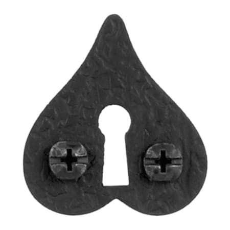 Acorn Mfg Rough Iron Heart Keyplate - Black RM8BP